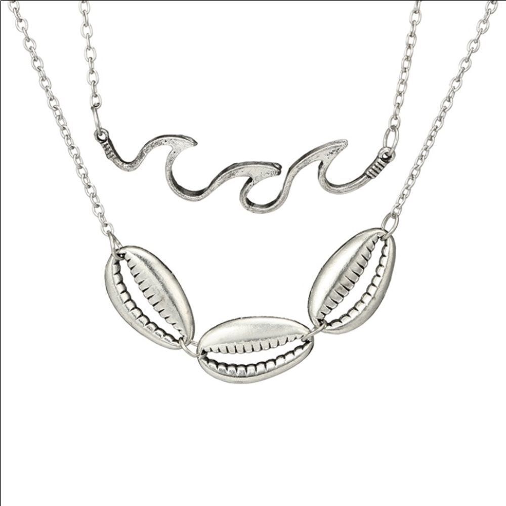 (V3) Wave & Shells Necklace - Picture 2 of 5